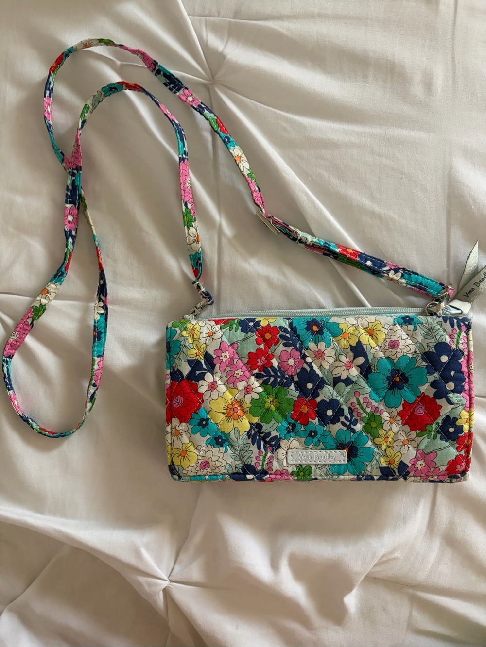 Vera Bradley Quilted Floral Crossbody Wallet/Purse - Multicolor Floral